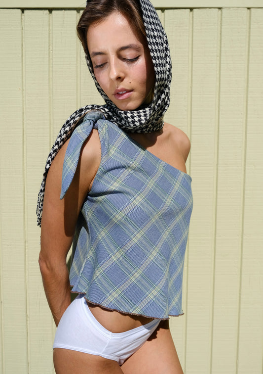 Plaid Single Knot Top